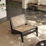 Modern Mid-Century Accent Lounge Chair with Rattan