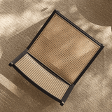 Modern Mid-Century Accent Lounge Chair with Rattan