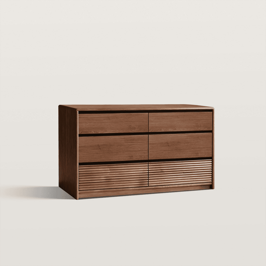Modern Chest of Drawers Wooden Dresser with 6 Storage Drawers