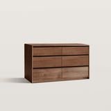 Modern Chest of Drawers Wooden Dresser with 6 Storage Drawers