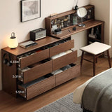 Modern Chest of Drawers Wooden Dresser with 6 Storage Drawers