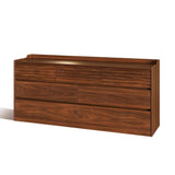 Modern Walnut Storage Cabinet with Multi-Drawer for Living Room