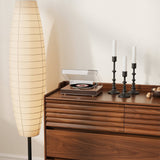 Modern Walnut Storage Cabinet with Multi-Drawer for Living Room