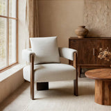 Modern Lounge Chair Cushion Set Lamb Wool Accent Chair