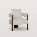 Modern Lounge Chair Cushion Set Lamb Wool Accent Chair