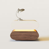 Modern Nightstand 2 Drawer Bedside Table with Light