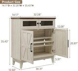 Farmhouse Storage Cabinet with Adjustable Shelves
