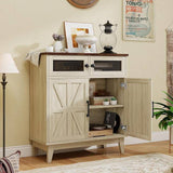 Farmhouse Storage Cabinet with Adjustable Shelves