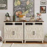 Farmhouse Storage Cabinet with Adjustable Shelves