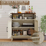 Farmhouse Storage Cabinet with Adjustable Shelves