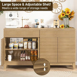 Fluted Sideboard Buffet Storage Cabinet with Drawers