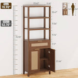 Farmhouse 71 In Bookshelf with Shelves and Drawer