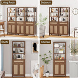 Farmhouse 71 In Bookshelf with Shelves and Drawer