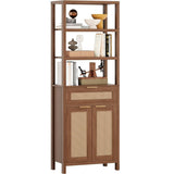 Farmhouse 71 In Bookshelf with Shelves and Drawer