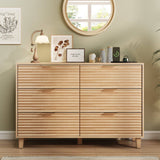 Modern Fluted Dresser with 6 Drawer for Bedroom