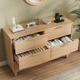 Modern Fluted Dresser with 6 Drawer for Bedroom
