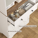 Tall Large Wood Storage Cabinet Kitchen Pantry Cabinet