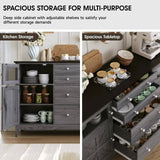 Wooden Kitchen Sideboard Buffet Cabinet