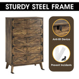 Farmhouse 5 Drawers Dresser Chests for Bedroom