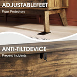 Wide Wood 6 Drawers Dresser Storage Cabinet