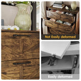 Wide Wood 6 Drawers Dresser Storage Cabinet