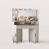 Corner Makeup Vanity Desk Dressing Table