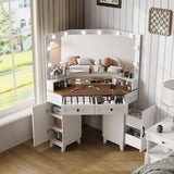 Corner Makeup Vanity Desk Dressing Table