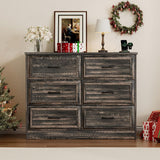 Modern Farmhouse 6-Drawer Dresser with Charging Station
