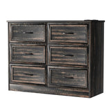 Modern Farmhouse 6-Drawer Dresser with Charging Station