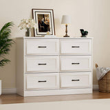 Modern Farmhouse 6-Drawer Dresser with Charging Station