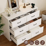Modern Farmhouse 6-Drawer Dresser with Charging Station