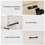 Modern Farmhouse 6-Drawer Dresser with Charging Station