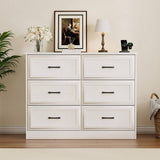 Modern Farmhouse 6-Drawer Dresser with Charging Station