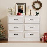 Modern Farmhouse 6-Drawer Dresser with Charging Station