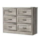 Modern Farmhouse 6-Drawer Dresser with Charging Station