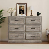 Modern Farmhouse 6-Drawer Dresser with Charging Station