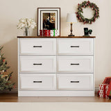 Modern Farmhouse 6-Drawer Dresser with Charging Station