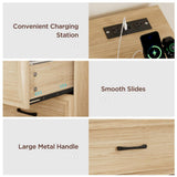 Modern Farmhouse 6-Drawer Dresser with Charging Station