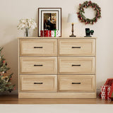 Modern Farmhouse 6-Drawer Dresser with Charging Station