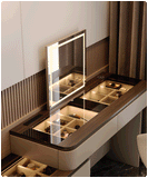 Modern Extendable Makeup Vanity Desk with Lift Mirror