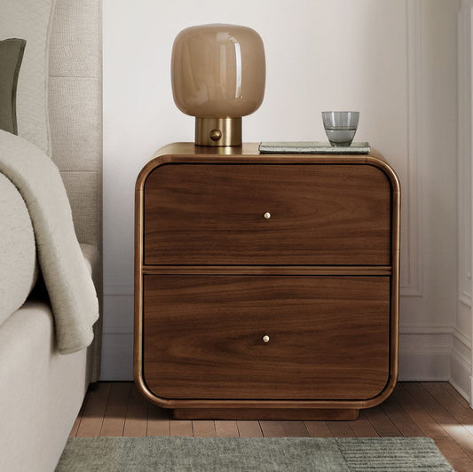 walnut nightstand