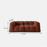 Upholstered Loveseat Sofa Modern Deep Seat Couch