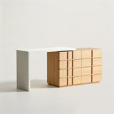 Integrated Makeup Vanity Dresser Cabinet with Chest of Drawers