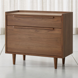 Side File Cabinet with Curved Wooden Handle for Study Room