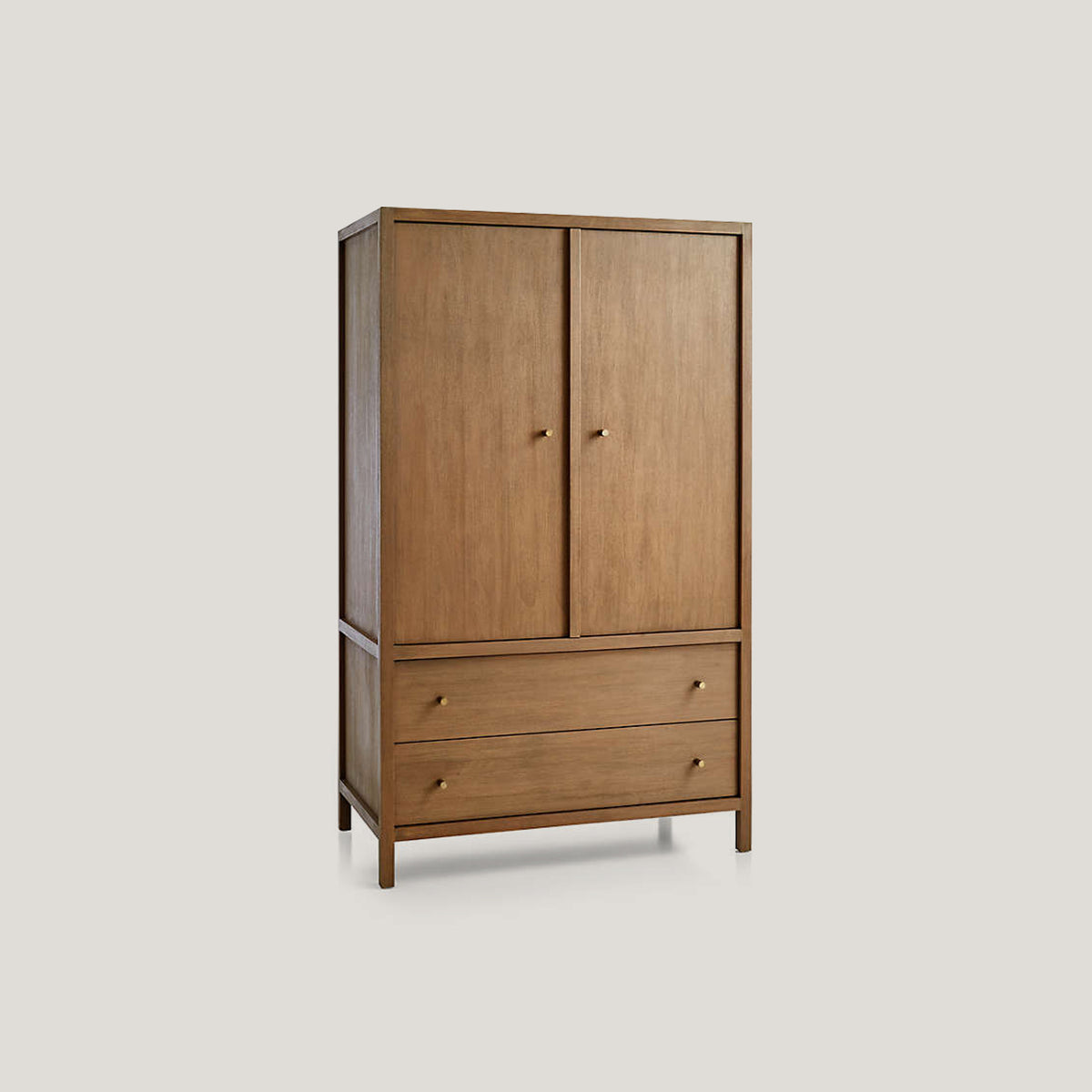 Freestanding Bedroom Armoire Wardrobe with 2 Drawers