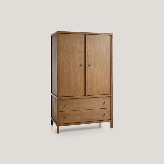 Freestanding Bedroom Armoire Wardrobe with 2 Drawers