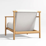 Modern Upholstered Wood Frame Accent Outdoor Chairs