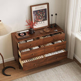 Mid-Century Storage Cabinet Dresser with 6 Drawers