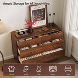 Mid-Century Storage Cabinet Dresser with 6 Drawers