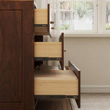 Mid-Century Storage Cabinet Dresser with 6 Drawers